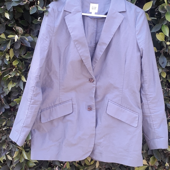 GAP Casual Vintage Palm Khaki Blazer coat sz 14 - Picture 1 of 9